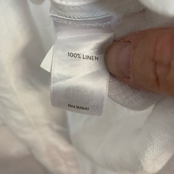 White Linen Tunic Top - Picture 4 of 5